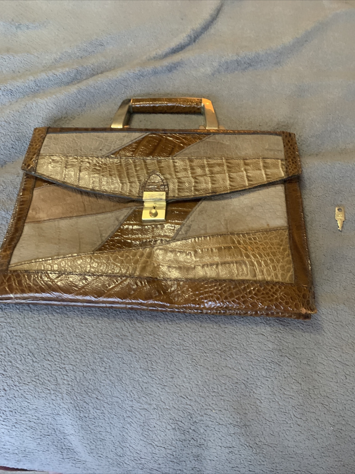 Vintage Sudhaus Purse Satchel Key Included Brown 70s Old Hollywood Satchel