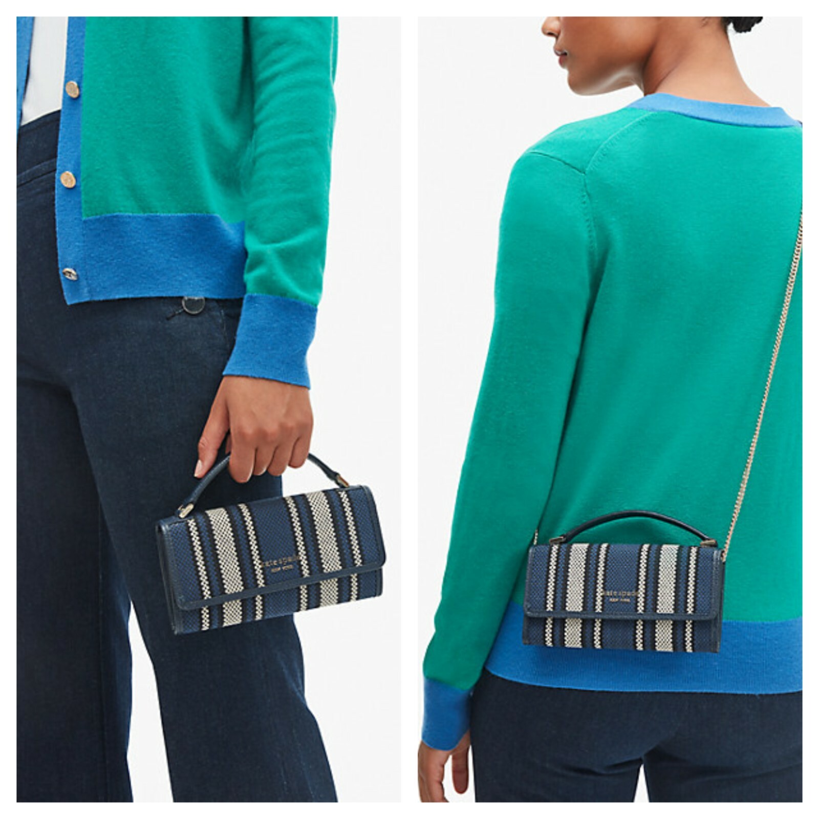 NWT Kate Spade Roulette top-handle crossbody – Blazer Blue Multi – Retail $198