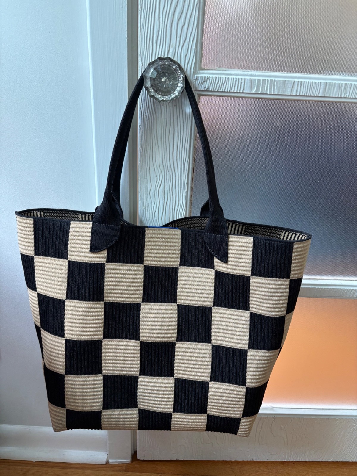 Rothy’s The Lightweight Tote, Checker Classic – EUC