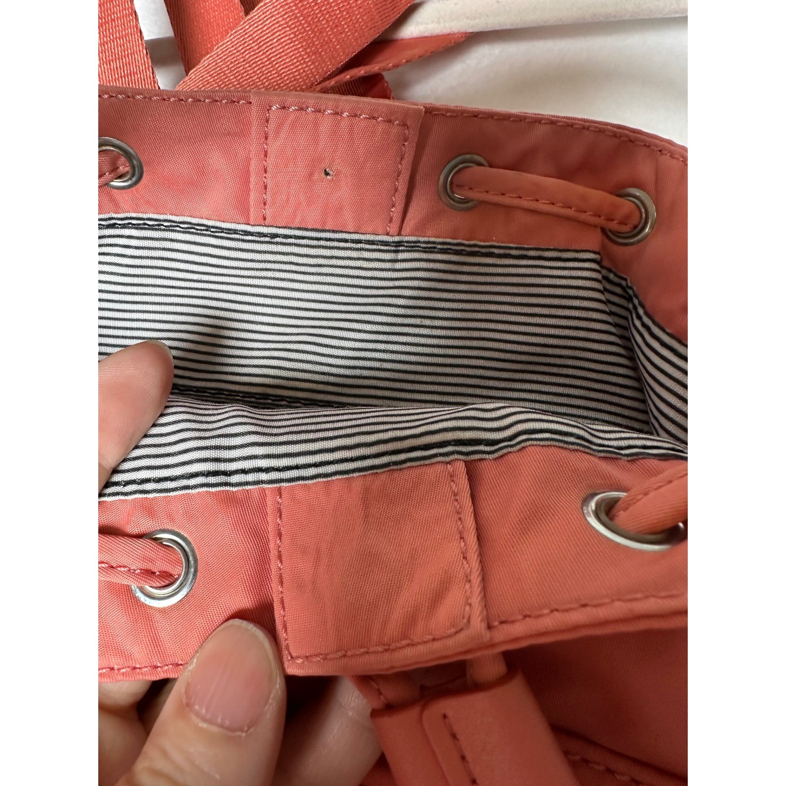 Kipling Firefly Up Convertible Backpack Crossbody Coral Pink Nylon Travel Bag