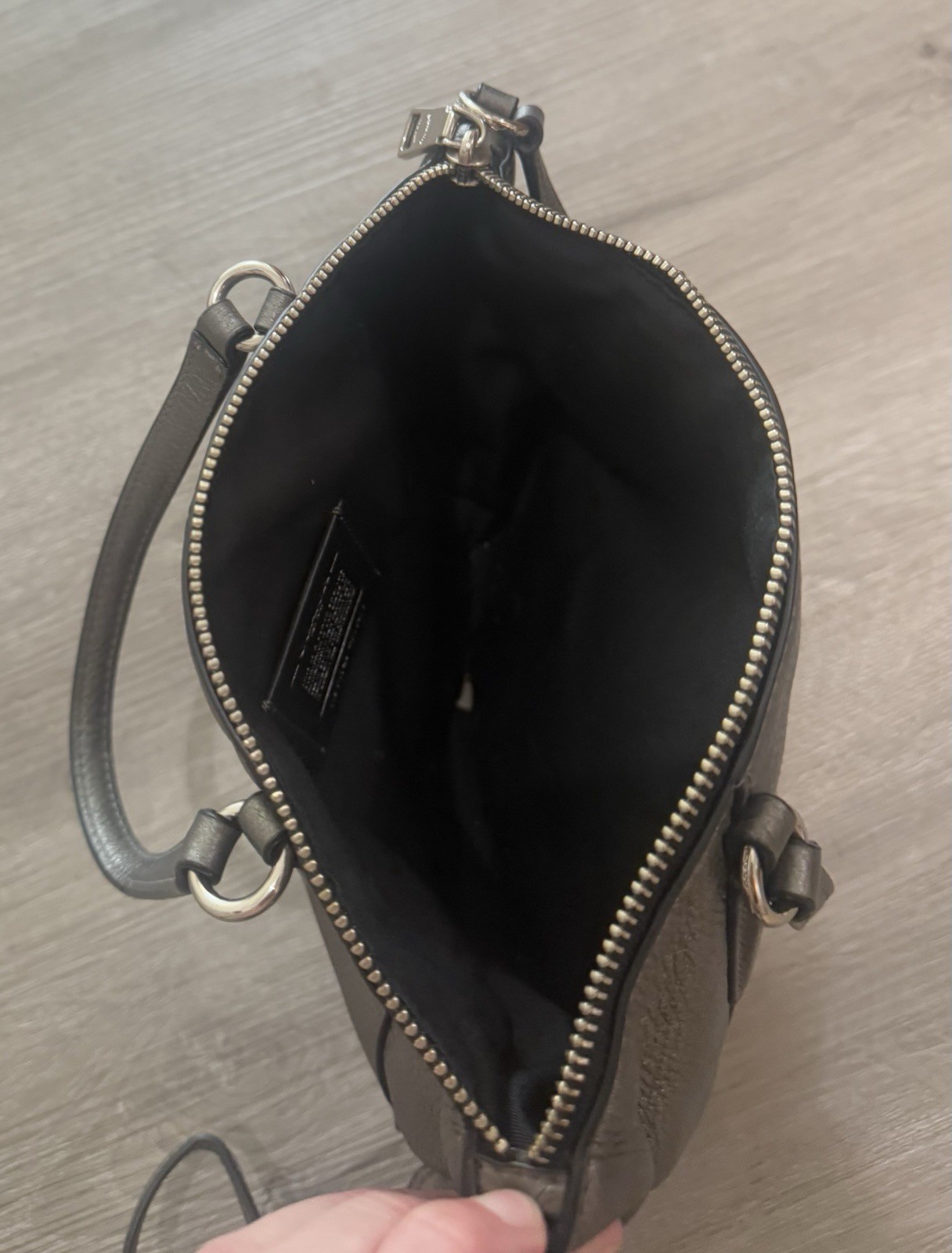 Coach Small Kelsey Pebbled Leather Satchel Metallic Crossbody