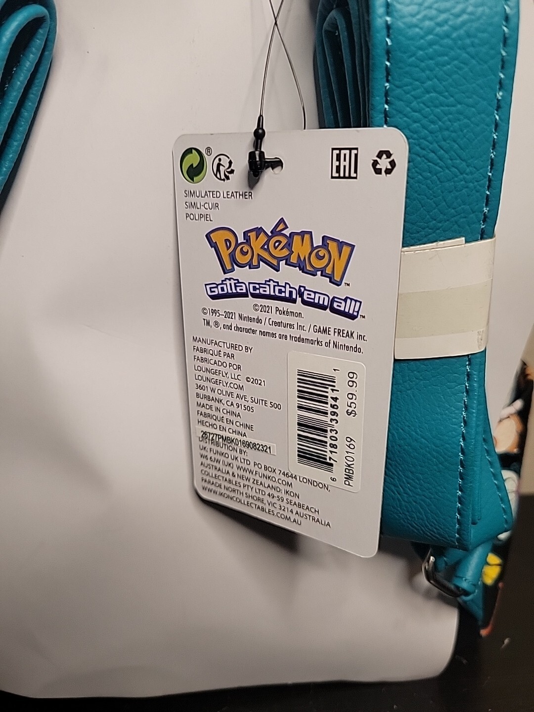 Loungefly Pokemon Mini Backpack Pikachu Bulbasaur Eevee Squirtle Charizard NWT