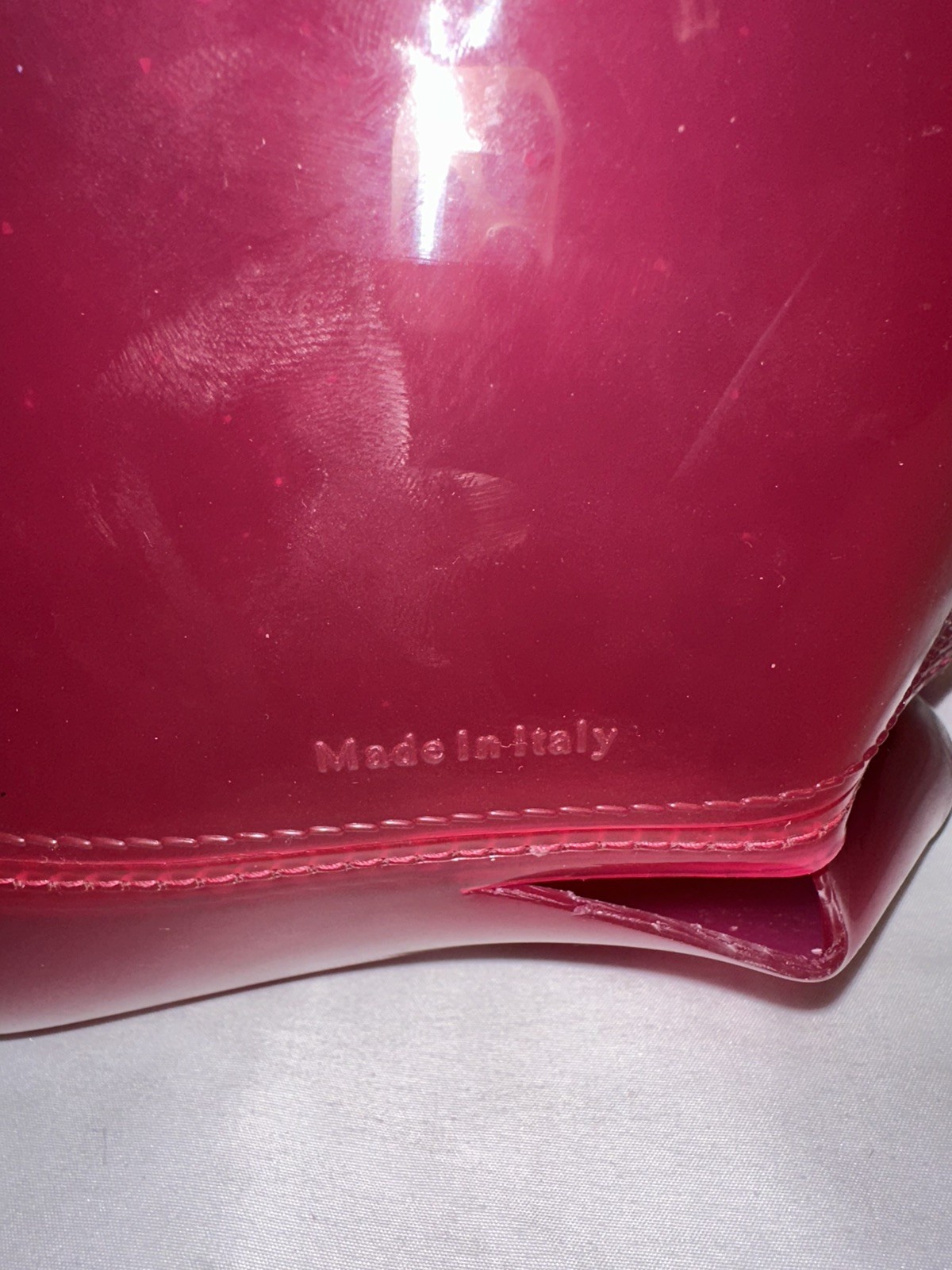 BROKEN Furla Candy Bag Transparent PVC Rubber Satchel Handbag Purse. SEE PICS