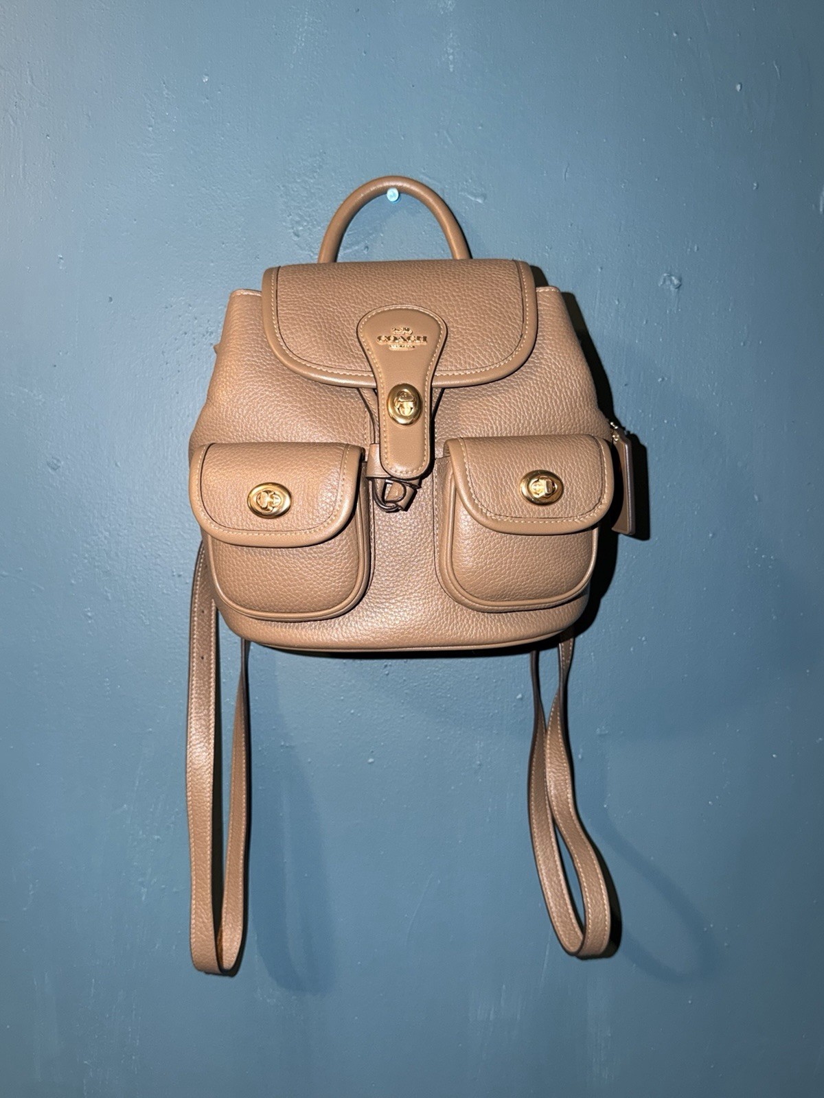 Coach CBH09 Dark Stone Taupe Small Hadley Backpack – NWT $275 Retail