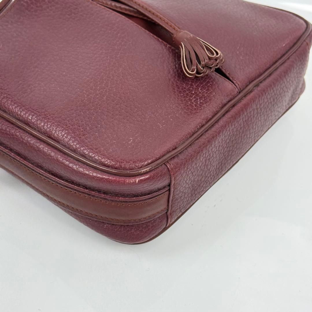 Cartier Mini Shoulder Bag Must de Cartier Leather Women Used Authentic