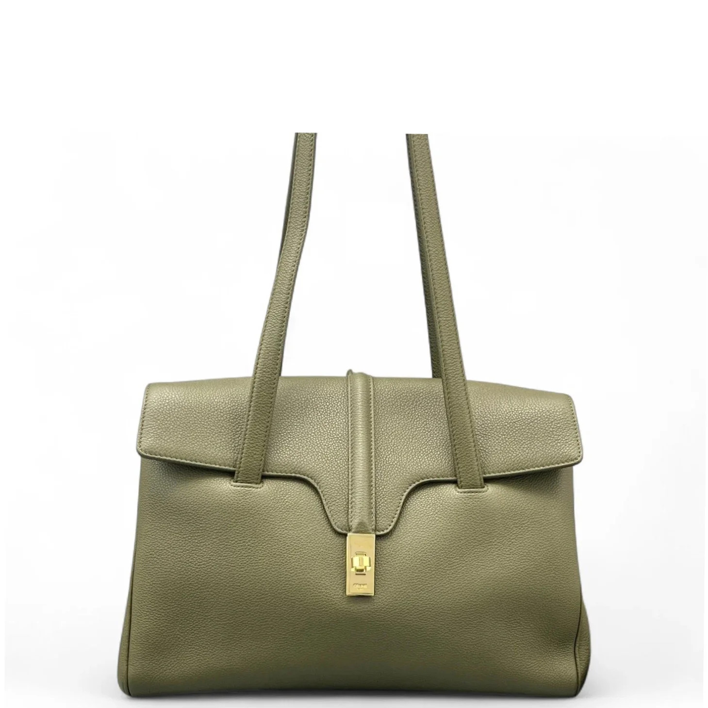 Celine Medium Soft 16 Kaki Grained Calfskin (ym062226a4r)
