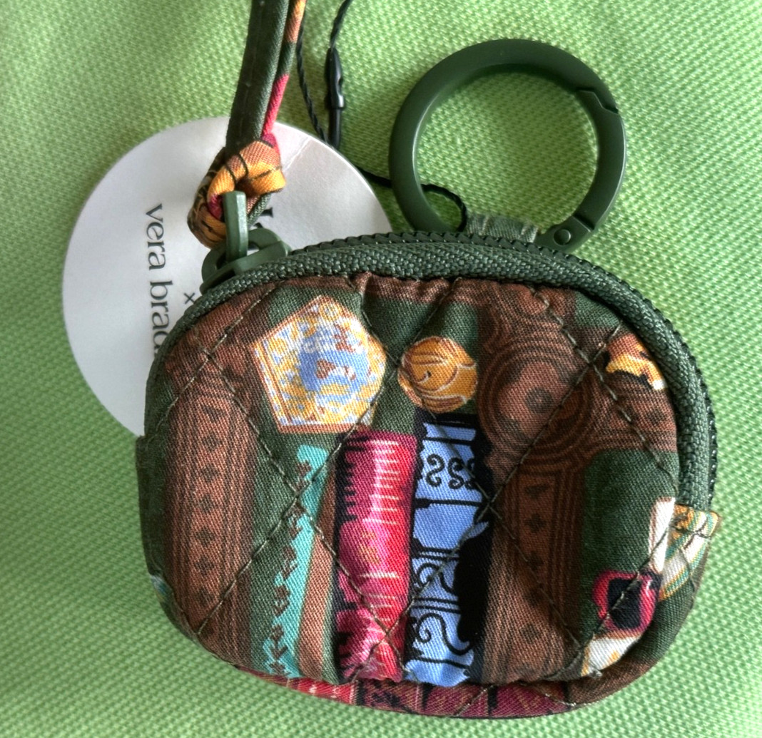 VERA BRADLEY HARRY POTTER BANCROFT BACKPACK + BAG CHARM:NWT HOGWARTS LIBRARY