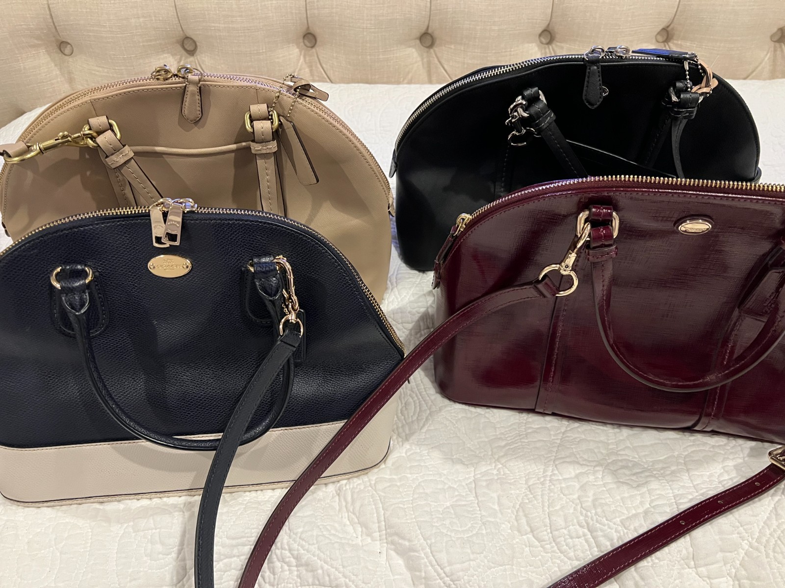Coach Handbags LOT of 4 CORA DOME SATCHELS GOOD Condition