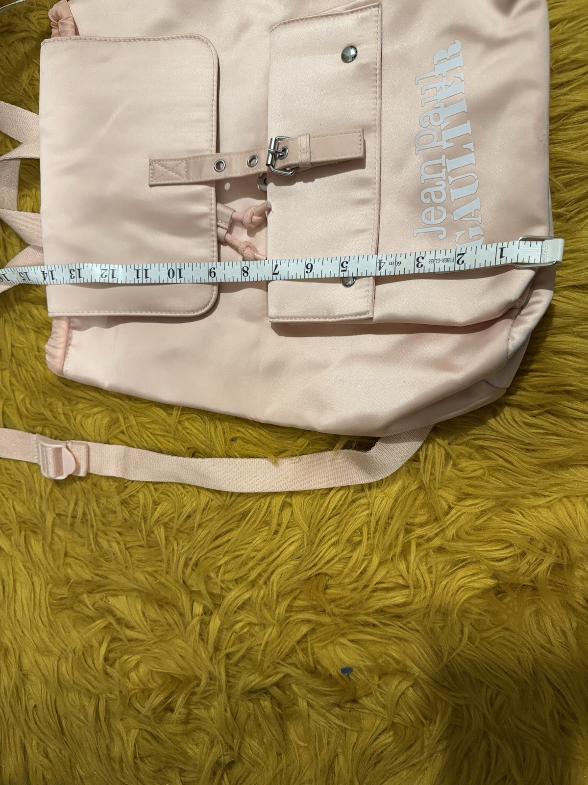 Jean Paul Gaultier Pink Backpack Buckle & Strap Accents, Inner Pockets, Lined