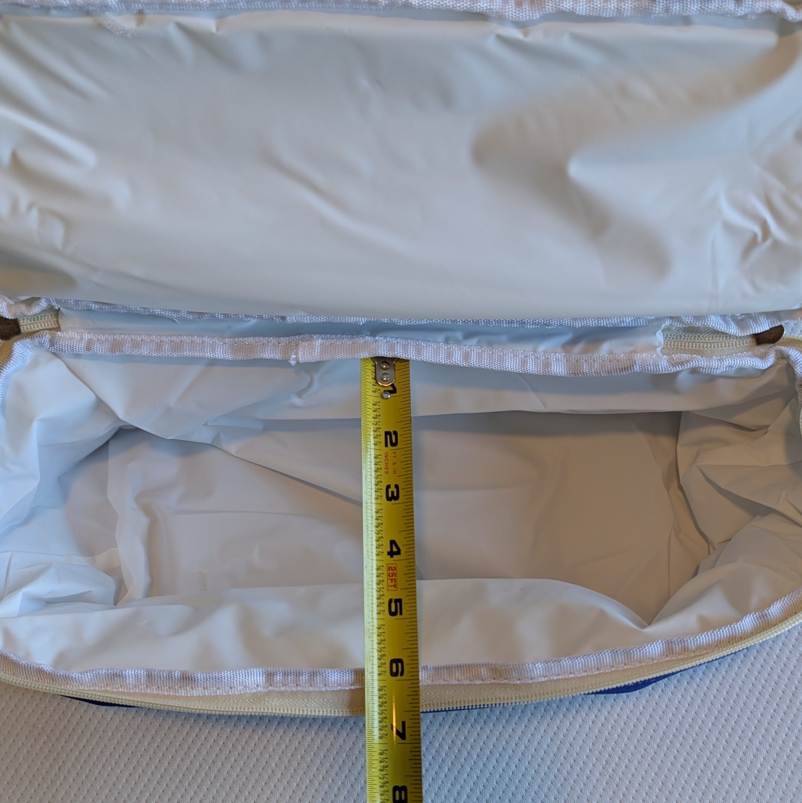 P&G Boat & Tote Beach Bag & Cooler Canvas Blue White 16″ x 16″ NEW