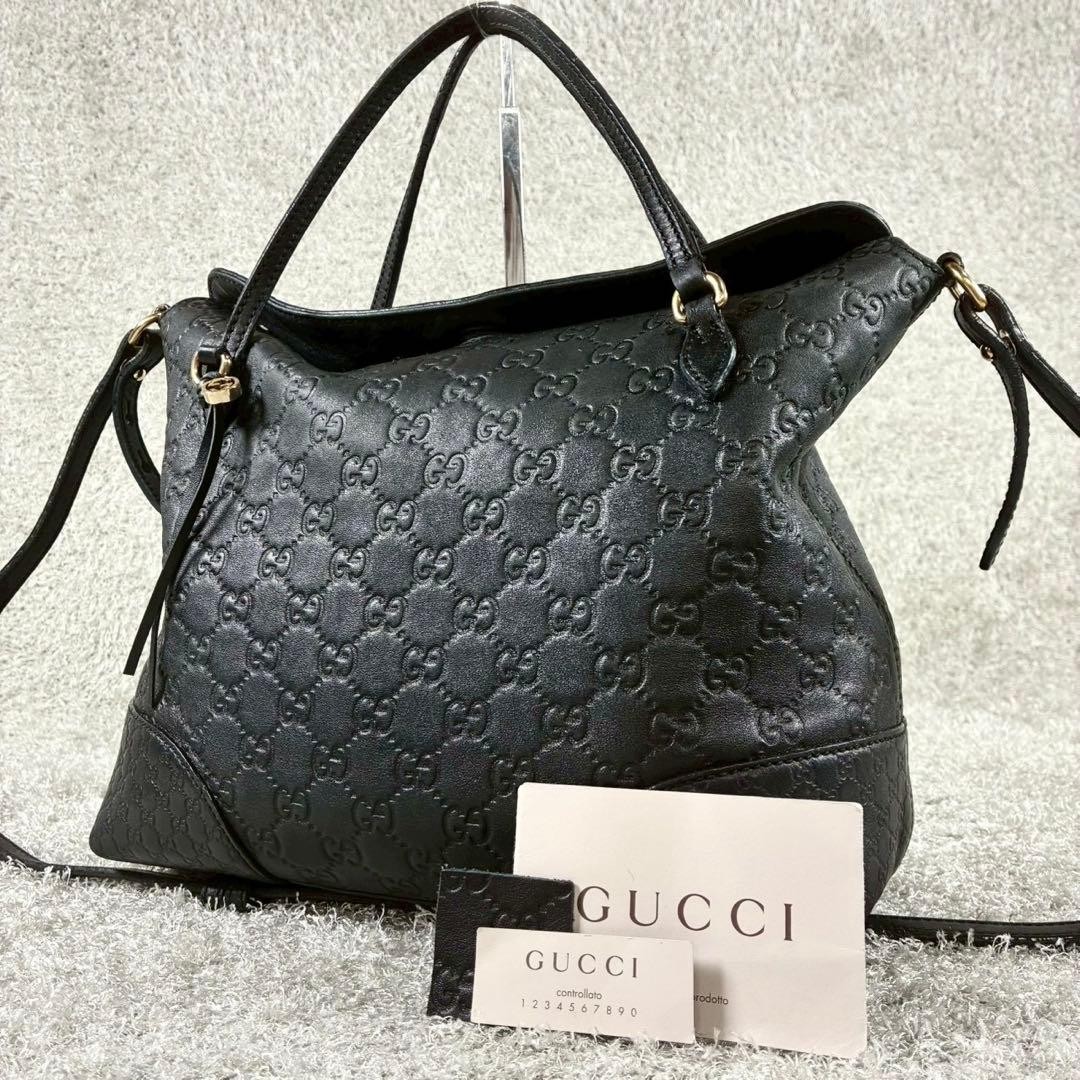 Gucci Shima Bree 2-Way Shoulder Bag Black Charm Japan 0712151
