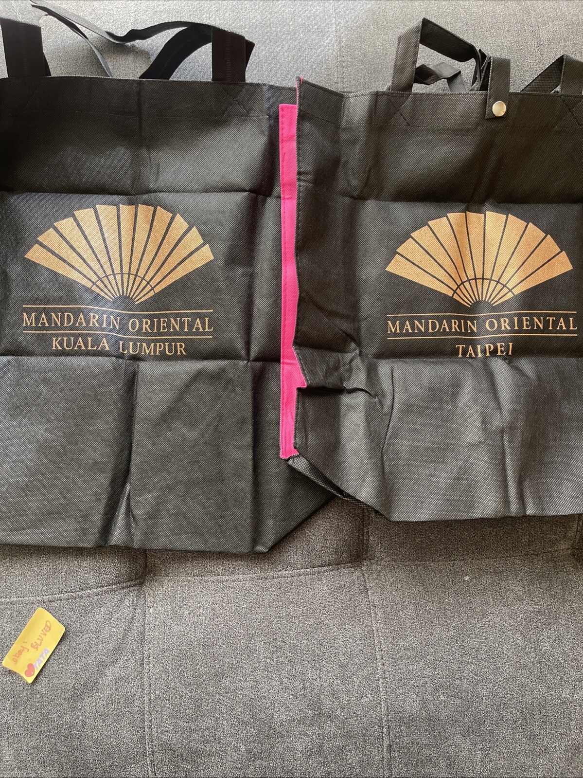 Mandarin Oriental Taipei & Kuala Lumpur Black Tote Bag Foldable