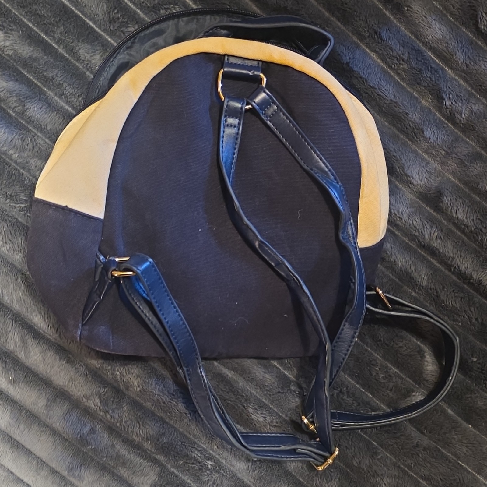 Tommy Hilfiger Colorblock Mini Backpack Blue/Red/White Zip Gold Hardware