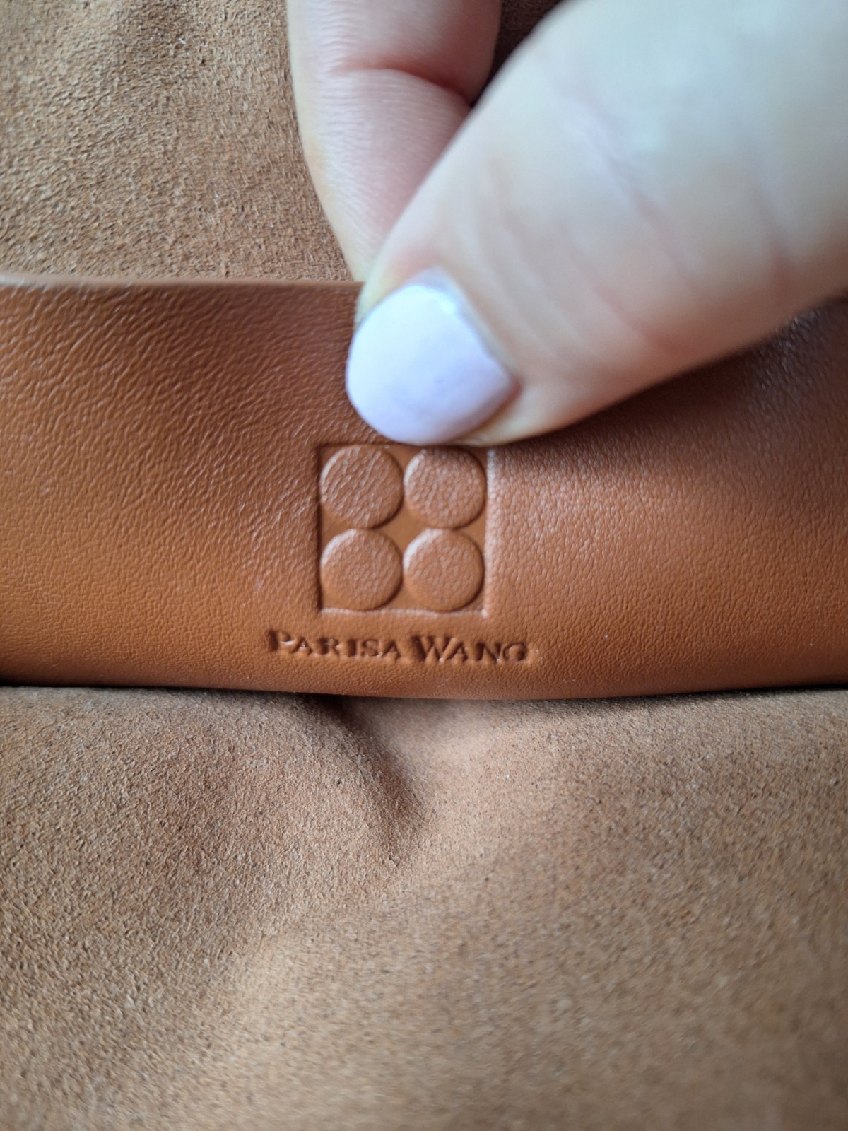 Parisa Wang Addicted Bracelet Bag White/Brown Leather Gold Hardware