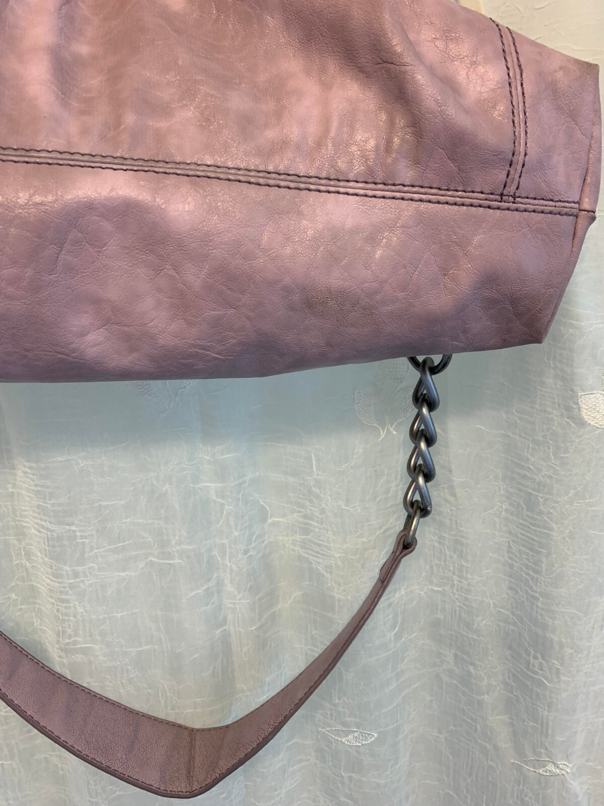 Simply Vera Wang Shoulder/Hand Bag Lavender 100% Man-Made Silver-Toned Hdware