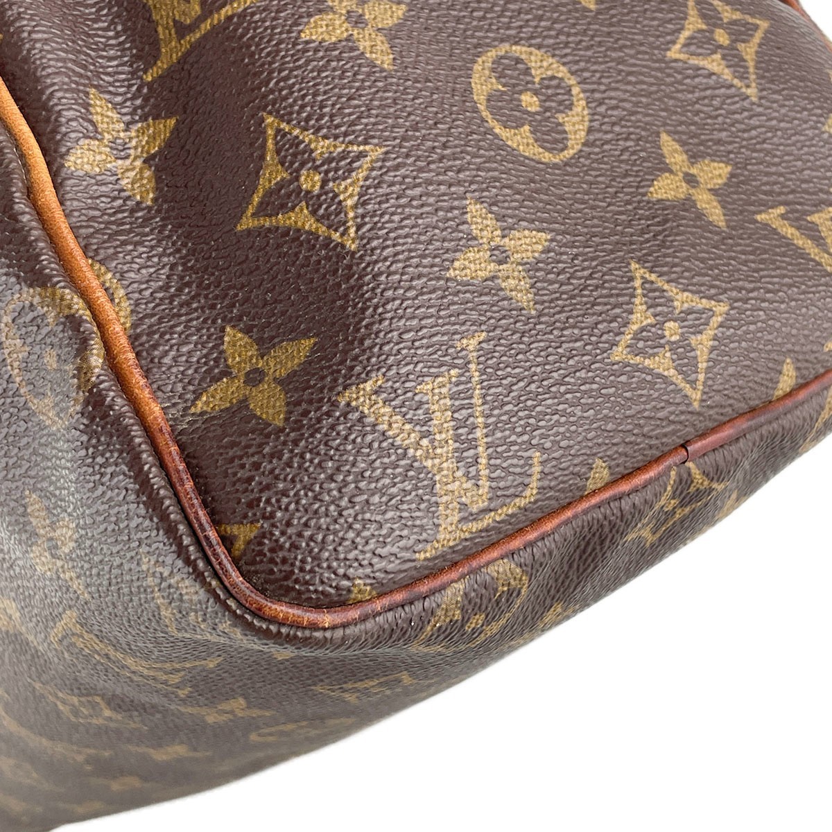 Louis Vuitton Monogram Speedy 25 Leather Fabric Brown Handbag 4515