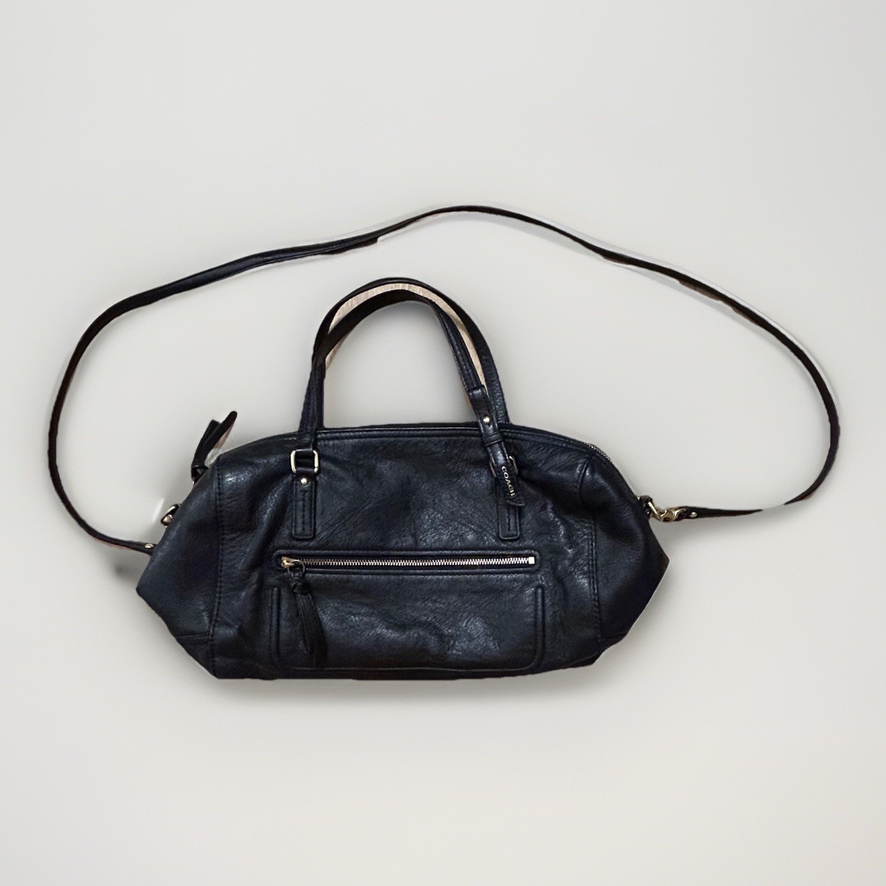 COACH Vintage Y2K C1320-25601 Black Leather Poppy East West Satchel Handbag
