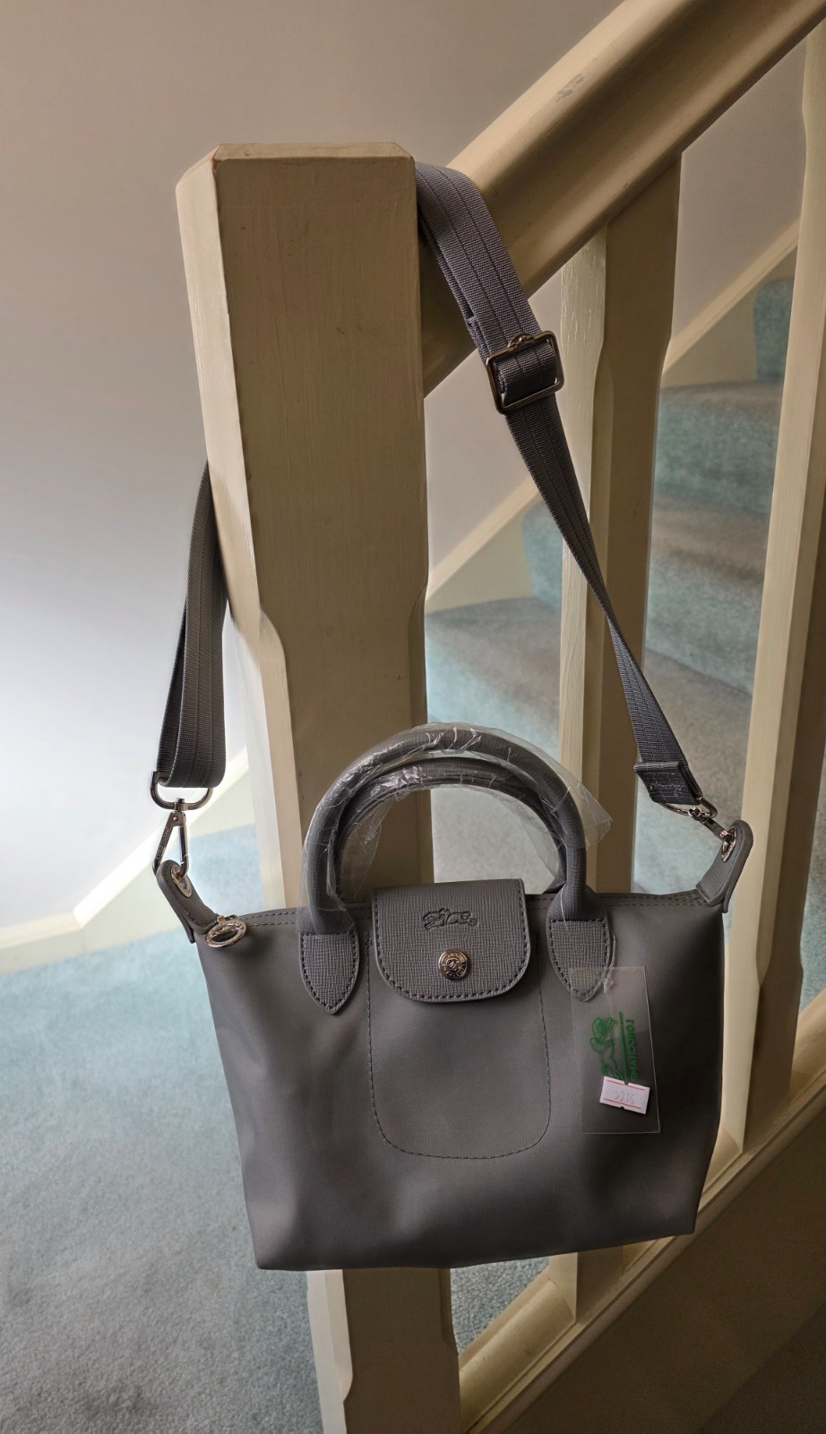 Grey Longchamp Mini Bag 21cm x 11cm x 17cm