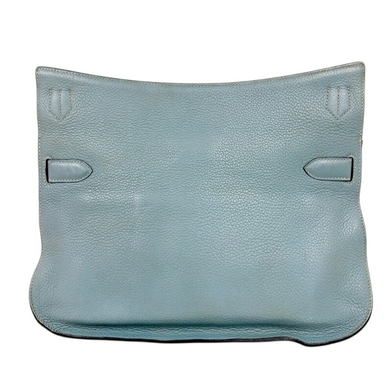 Hermes Jypsiere 37 Shoulder Bag 14.6in Taurillon Clemence Leather Ciel Blue 99
