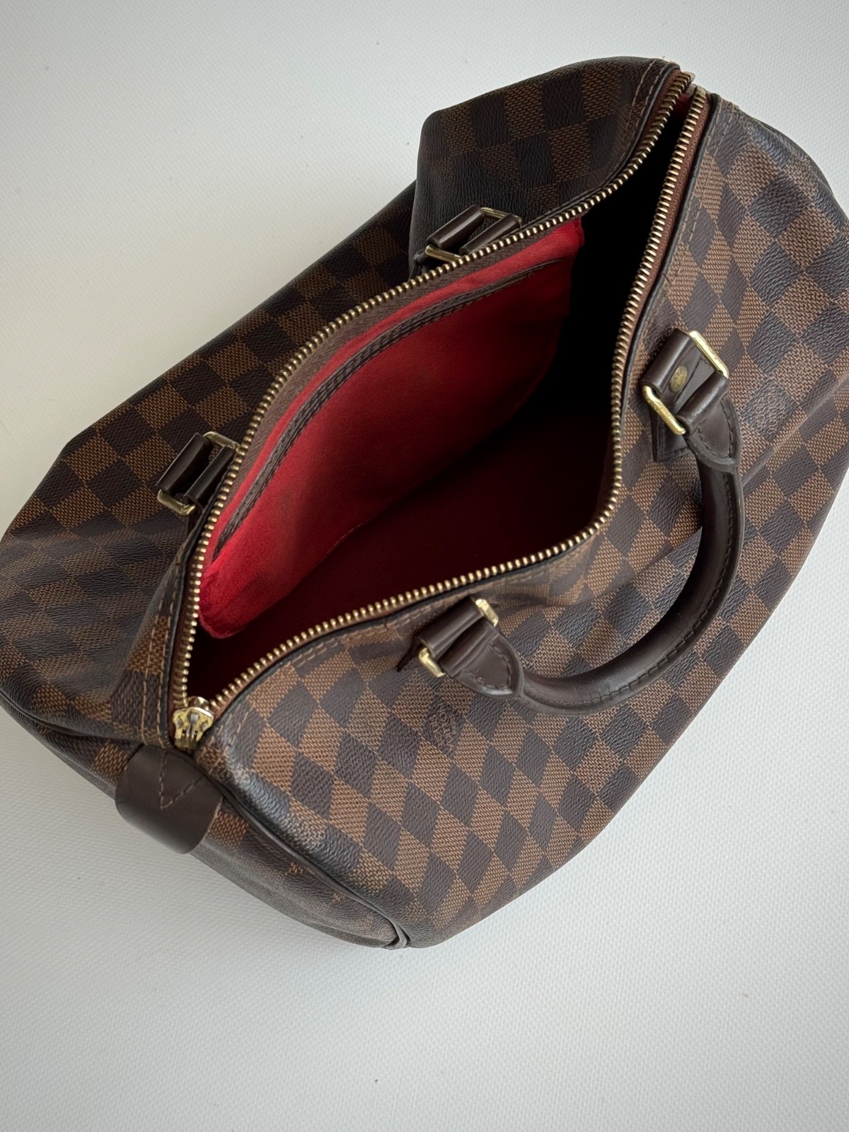Louis Vuitton Speedy 30 Damier Ebene Brown Handbag