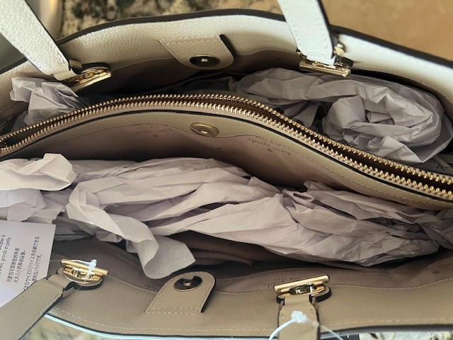Kate Spade Large Infinite Tote Pebbled Leather Light Sand NWT
