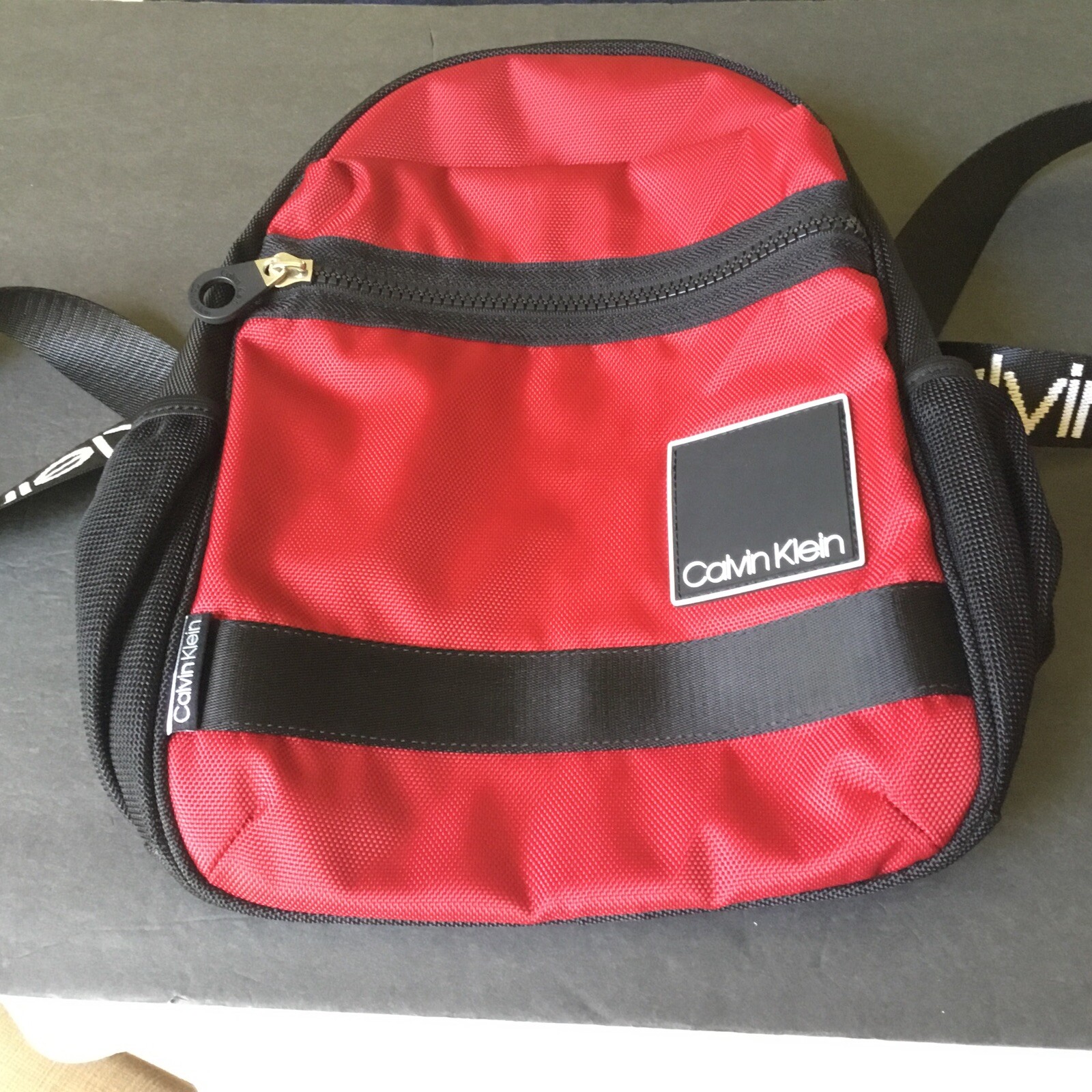 Calvin Klein Backpack, NEW, RED With Black Trim, MSRP $168