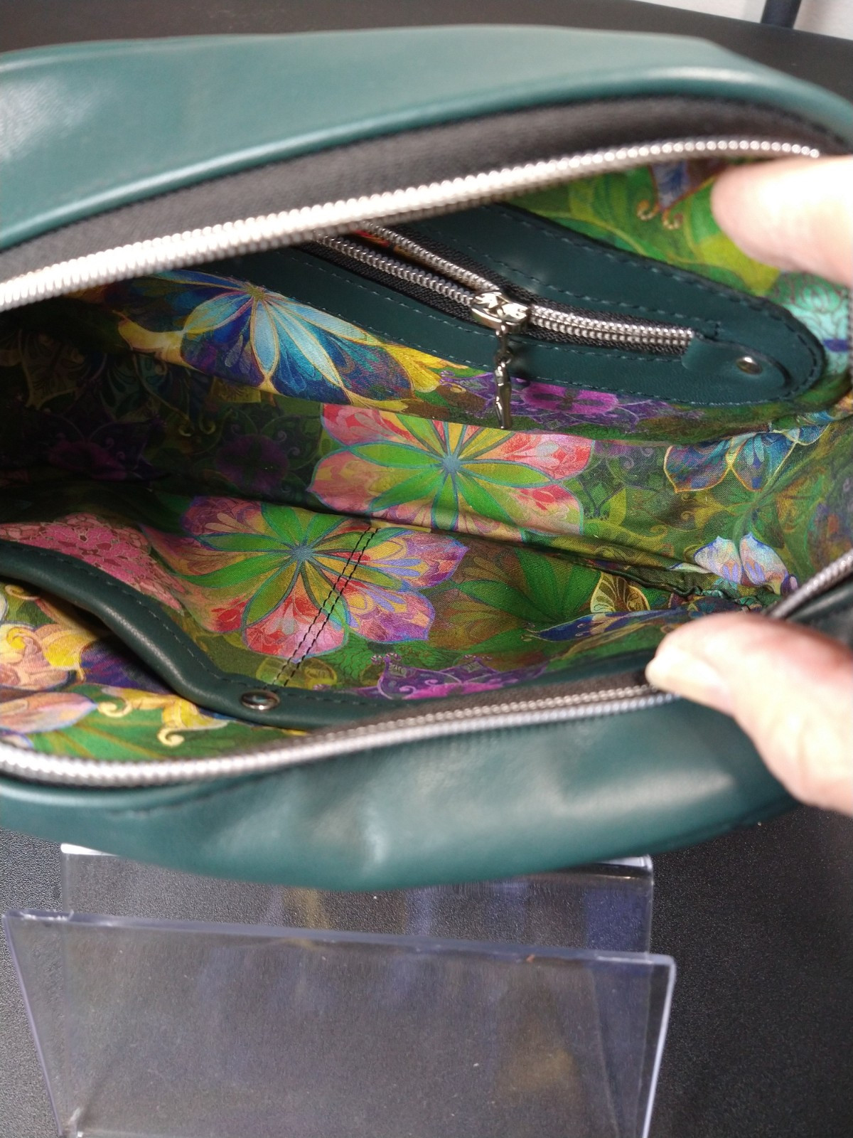 25% SALE! Handcrafted Leather Purse, Zip Closure, Zip Pockets 11 X 6 NO STRAPS