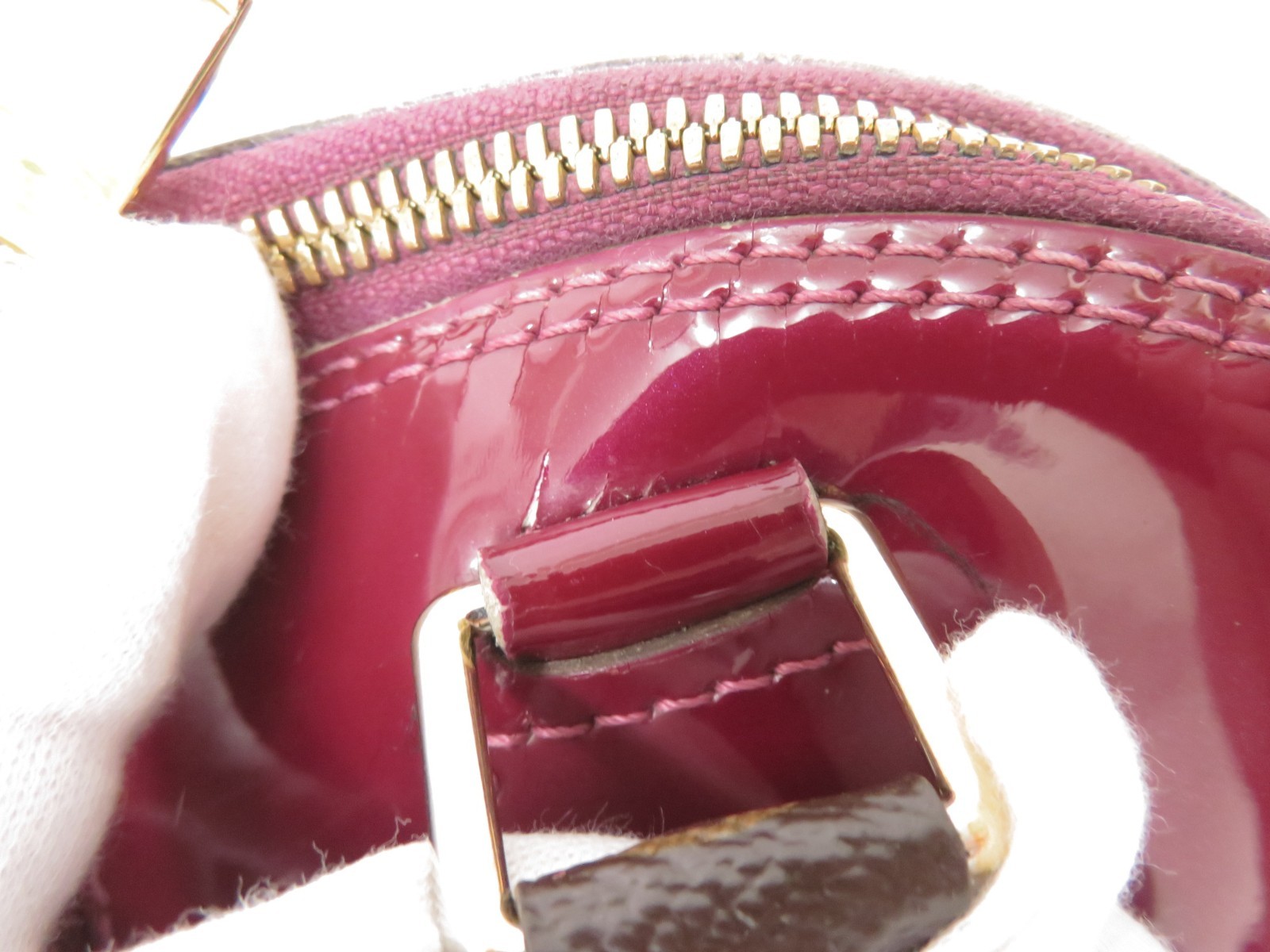 Auth Louis Vuitton Monogram Vernis Alma BB Miroir 2Way Shoulder Hand Bag F#53917