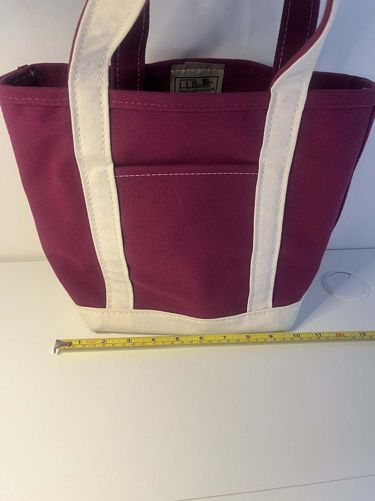 Vintage L.L. Bean Boat & Tote Two Tone Purple Wine RARE Made in USA EUC 90s VTG