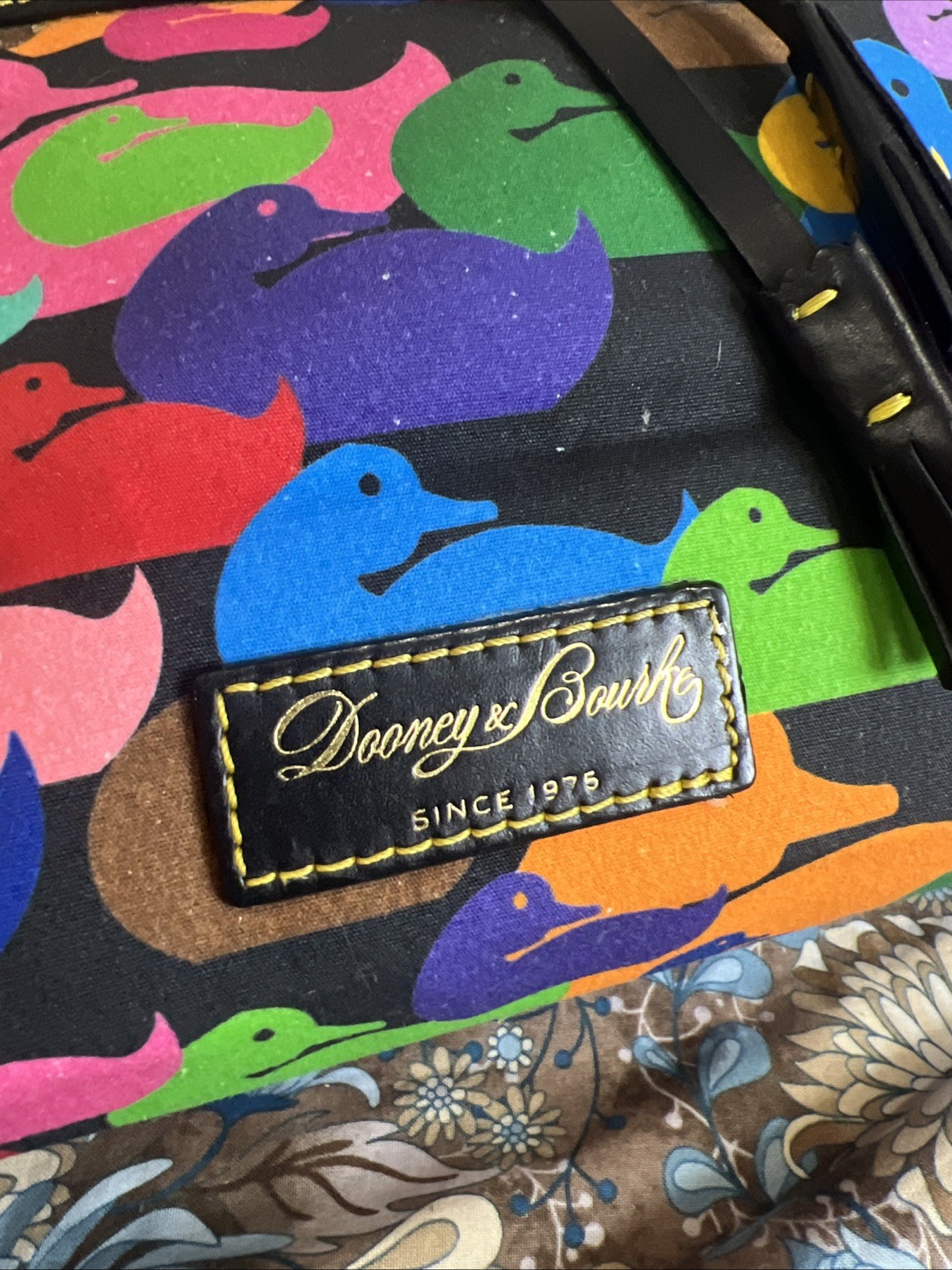Dooney & Bourke Multicolor Signature Duck Shoulder Bag