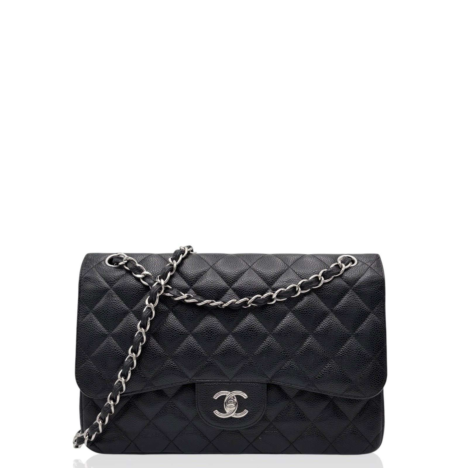 Chanel Jumbo Double Flap Black Grained Calfskin (tl0924m0)