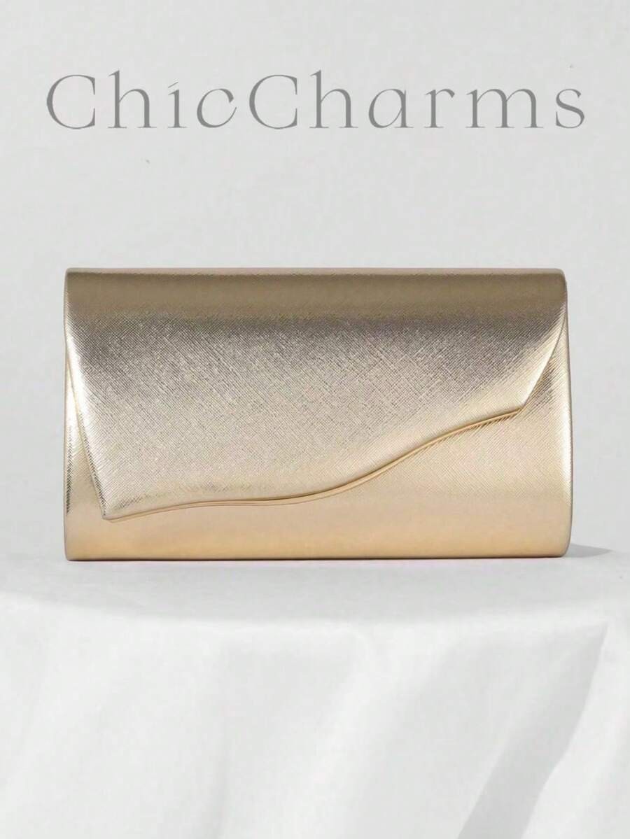 PU Leather Envelope Clutch Purse Small Chain Flap Women Evening Dinner Party