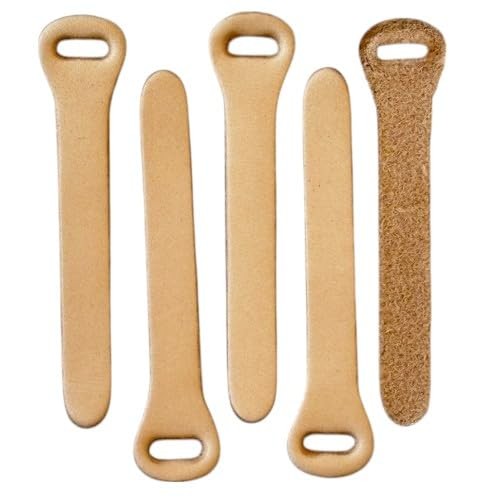 Himeji Nume Leather Zipper Pulls: 5-Piece Genuine Leather Replacement