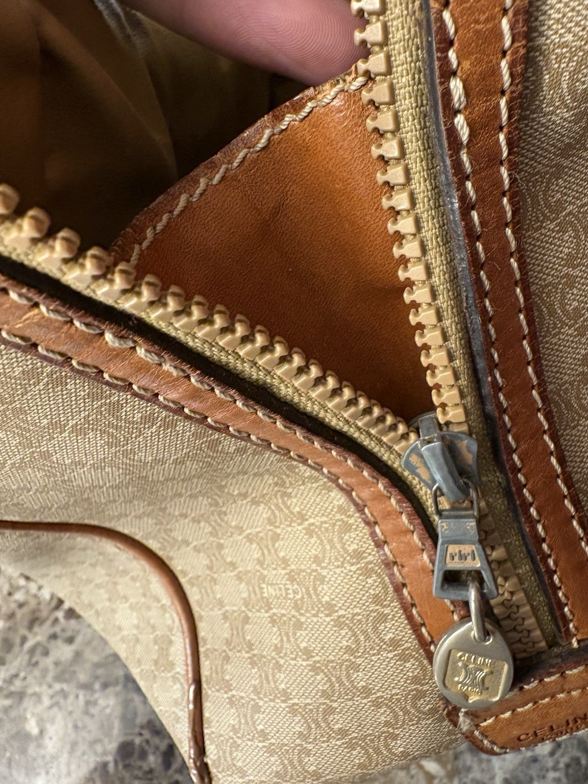 Celine Macadam Triomphe Mini Boston Bag