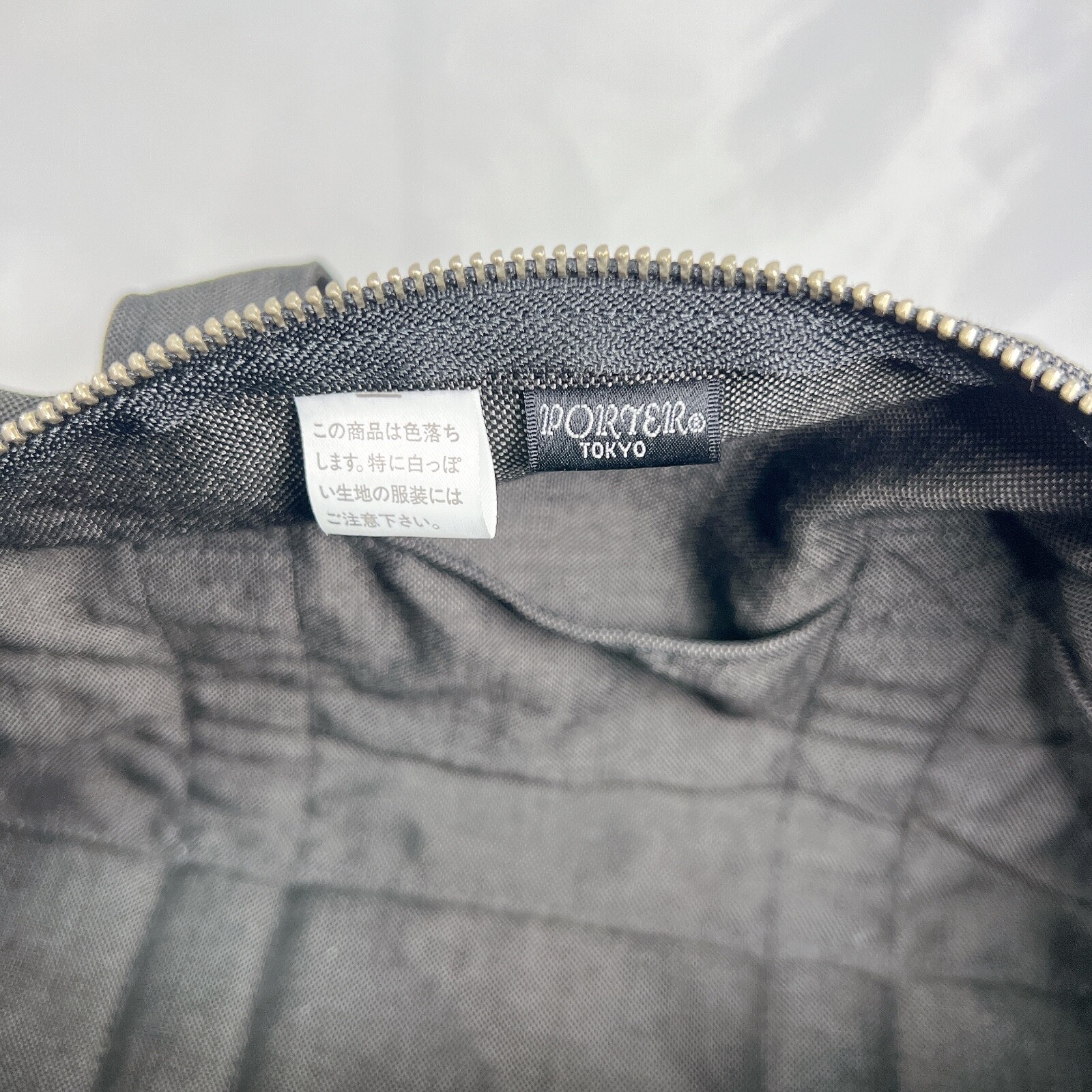 PORTER YOSHIDA SMOKY MINI BOSTON BAG black COTTON NYLON UNISEX GOOD CONDITION