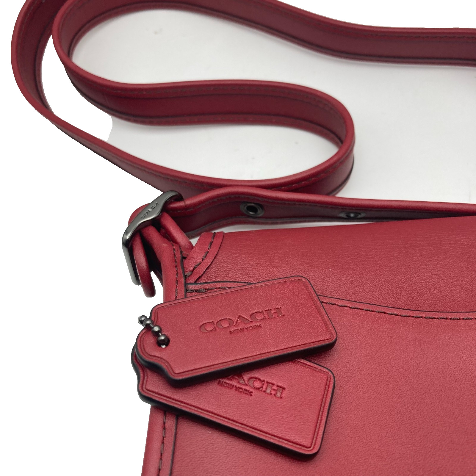Coach Saddle 18 57731 Dark Cherry Glovetanned Leather Crossbody Shoulder Bag NWT
