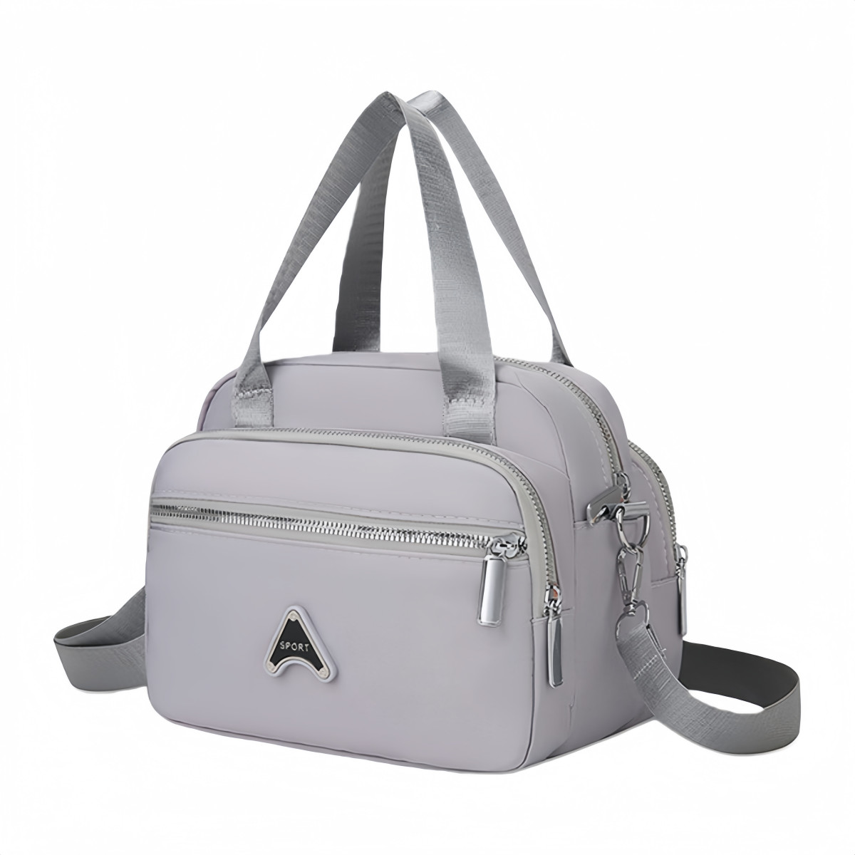 Oxford Cloth Multi Zipper Compartment Ladies’ Crossbody Bag Handbag Shoulder Bag
