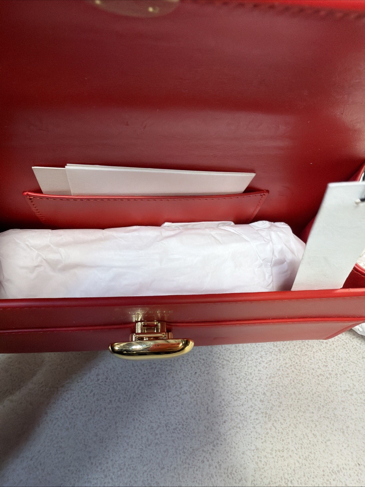 SAVETTE Symmetry Pochette Red Leather READ DESCRIPTION