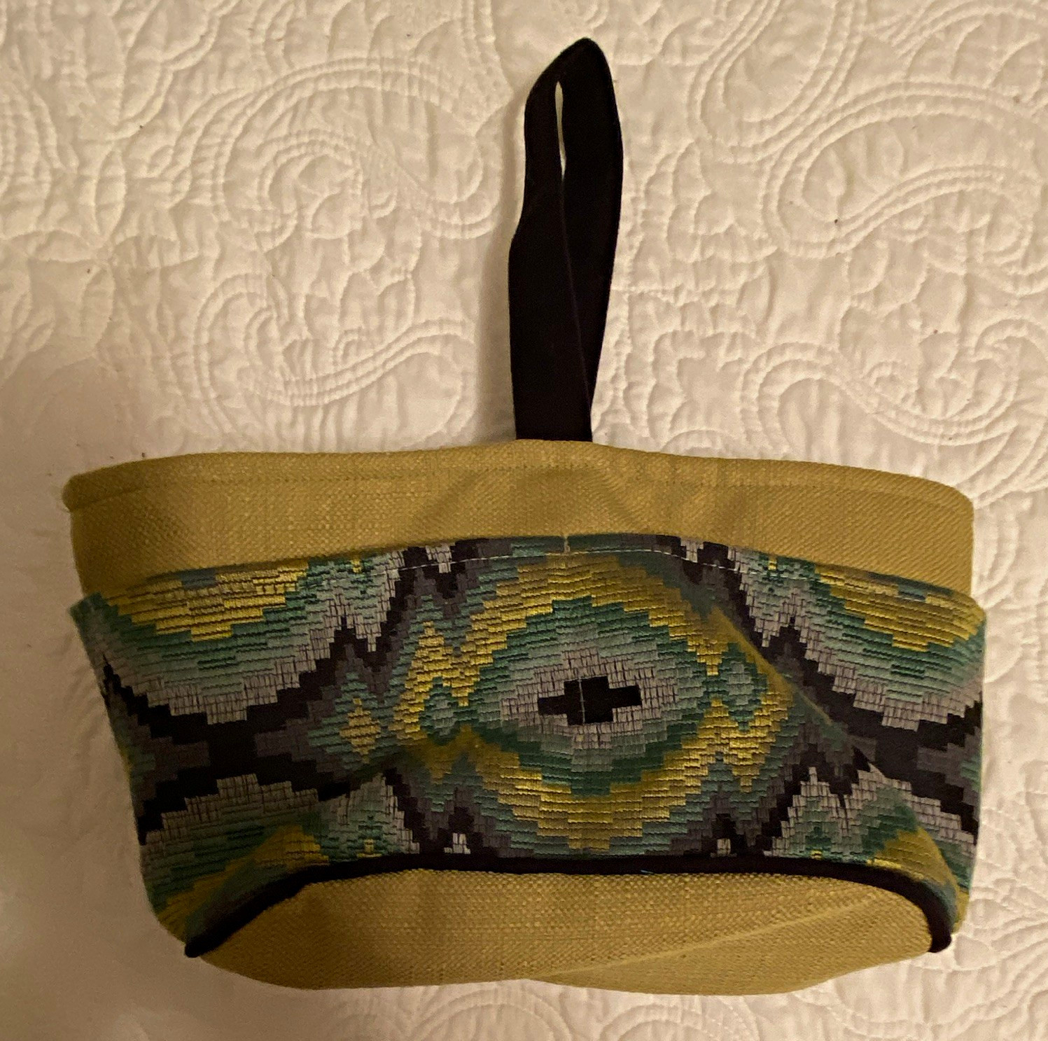 Multicolored Fabric Tote Animal Print Lining 11.5×7 inches