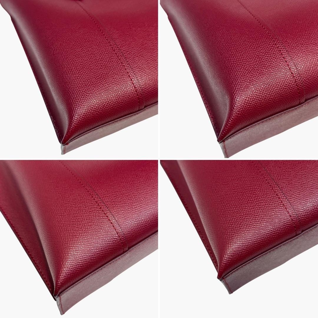 Furla Vittoria Red Handbag Tote Bag Japan Condition Used 0610296