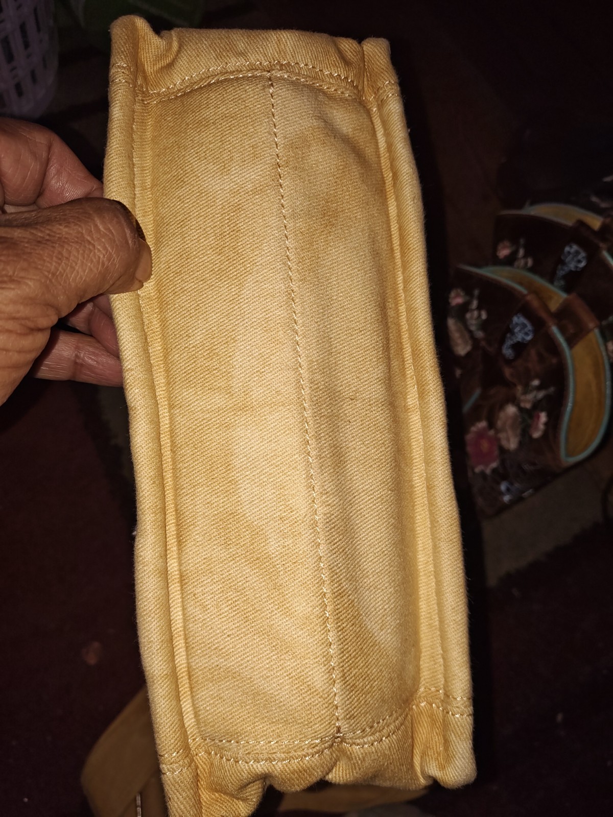 Wrangler Denim Denim Frayed Fringe Canvas Tote/Crossbody – Brown