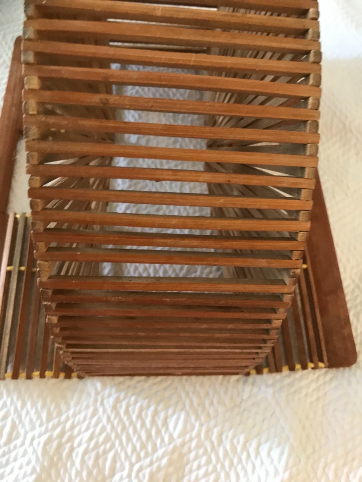 Vintage Bamboo Cage Bag Tote Half Circle Bag
