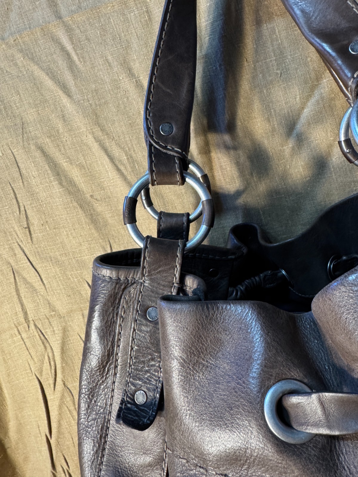 RUEHL No.925 Lila ? Purse Tote Leather Abercrombie Fitch Rare Brownish Gray