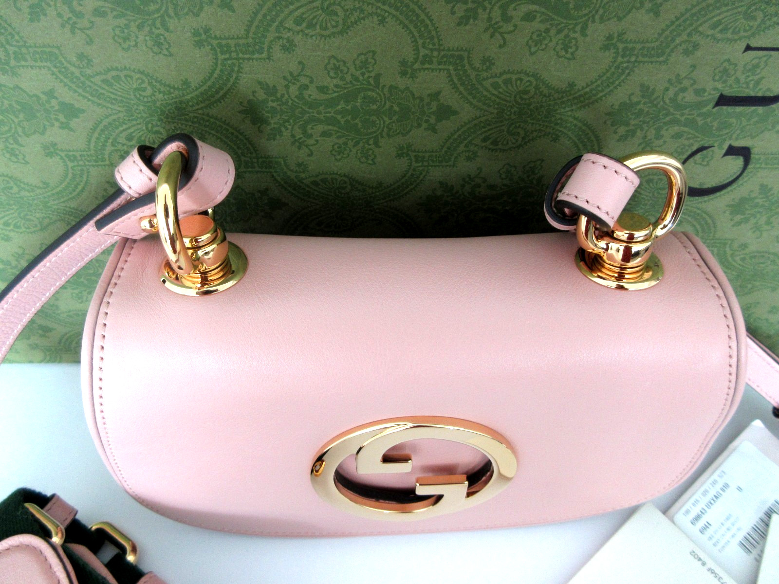 $3,200 Gucci Blondie pink Leather Crossbody Bag Come W 2 straps 698643 Full Set