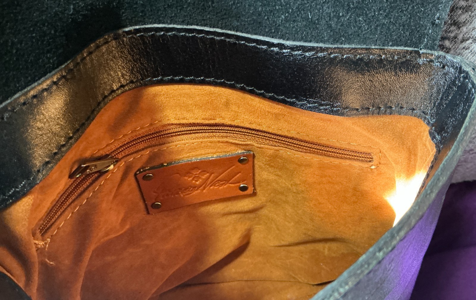 Patricia Nash Smooth Leather Black Flap Snap Crossbody Convertible Backpack