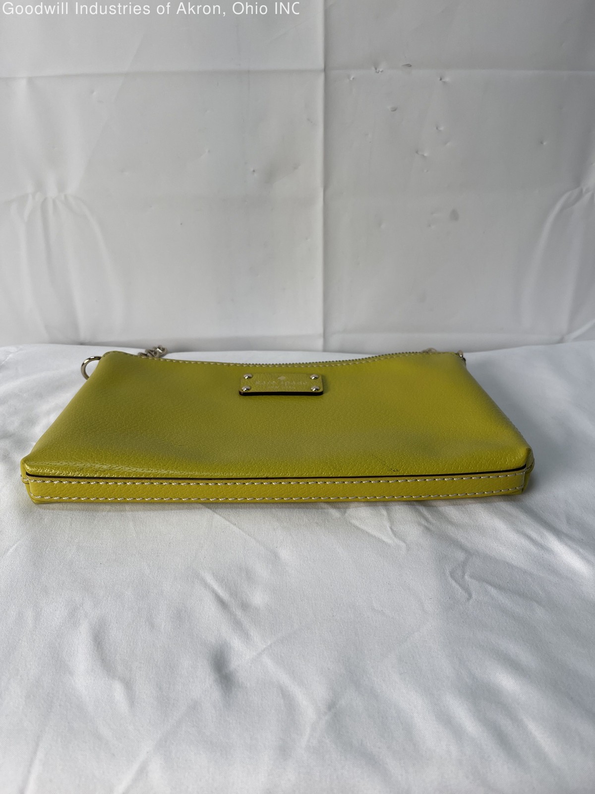 Gently Loved Certified Authentic Lime Green Kate Spade Leather Baguette Handbag