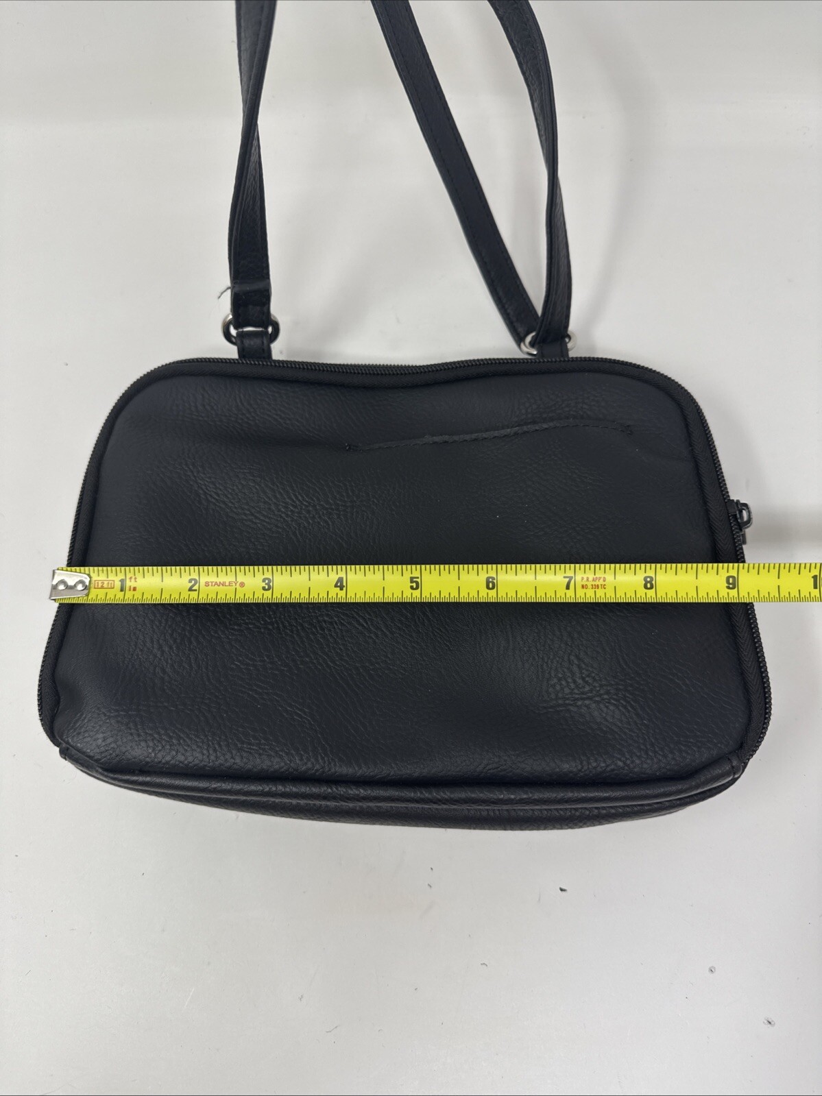 Multi Sac Zippy Triple Compartment Crossbody Bag / Black EUC