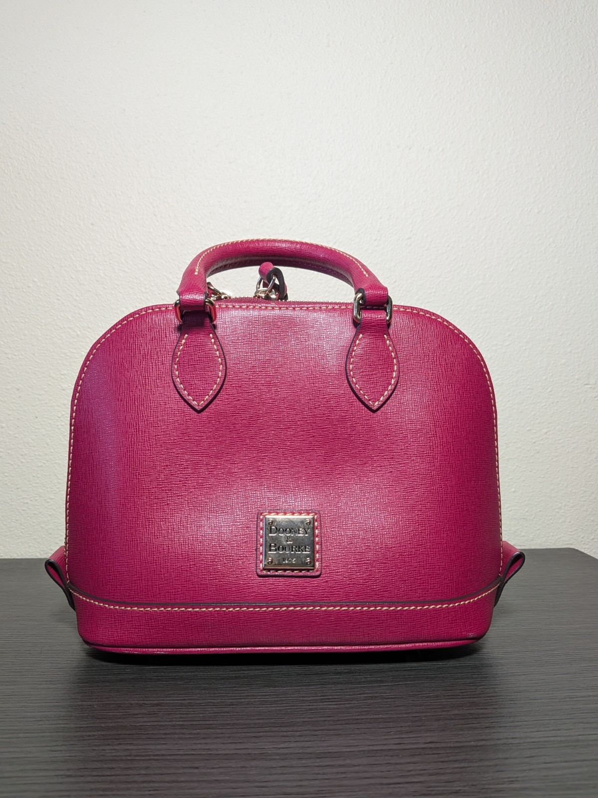 Dooney & Bourke Bitsy Crossbody Hand Bag/ Fuschia Pink w/ Dust Bag, Small
