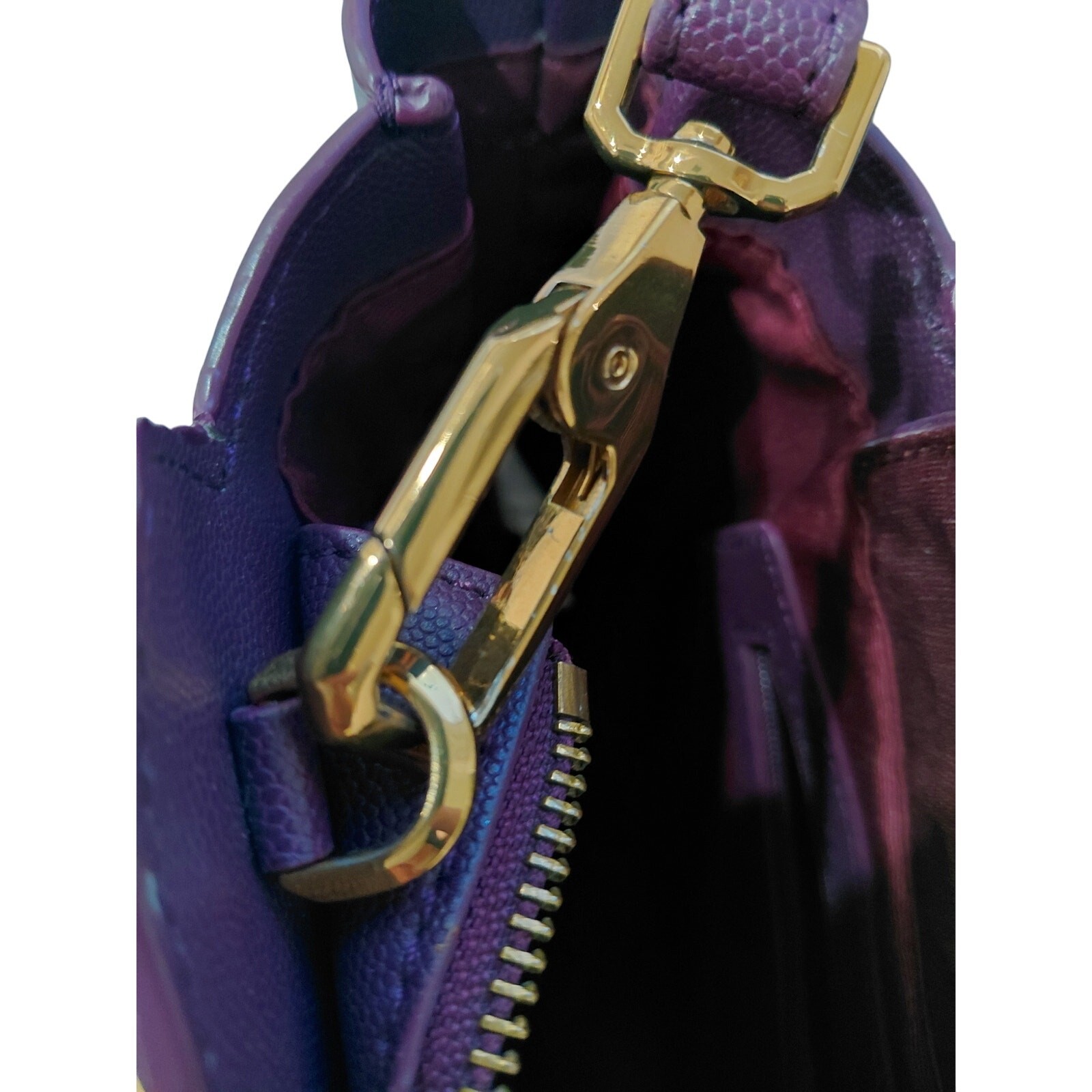 Charles and Keith trapeze purple purse.