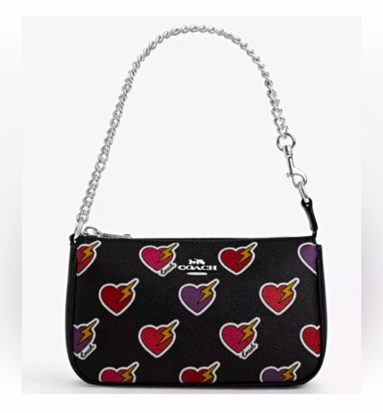 COACH NOLITA 19 WITH HEART AND BOLT PRINT – NWT